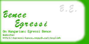 bence egressi business card